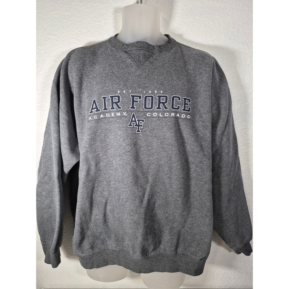 Jansport Air Force Academy Colorado Sweatshirt Mens XL Gray Fleece Pullover